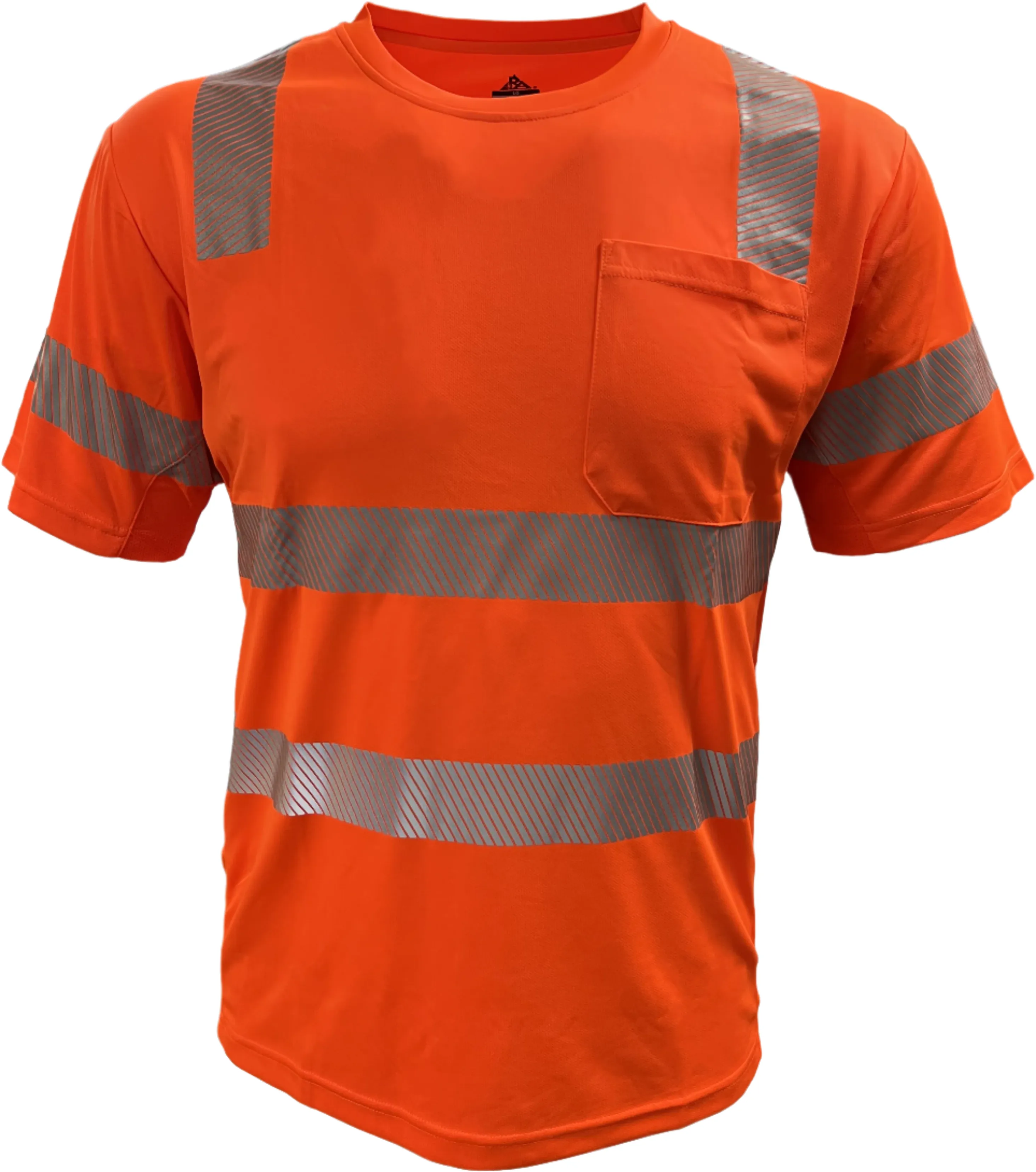 High-Visibility Coolmax Short-Sleeve Safety T-Shirt with Pocket - 104CMPS-OR