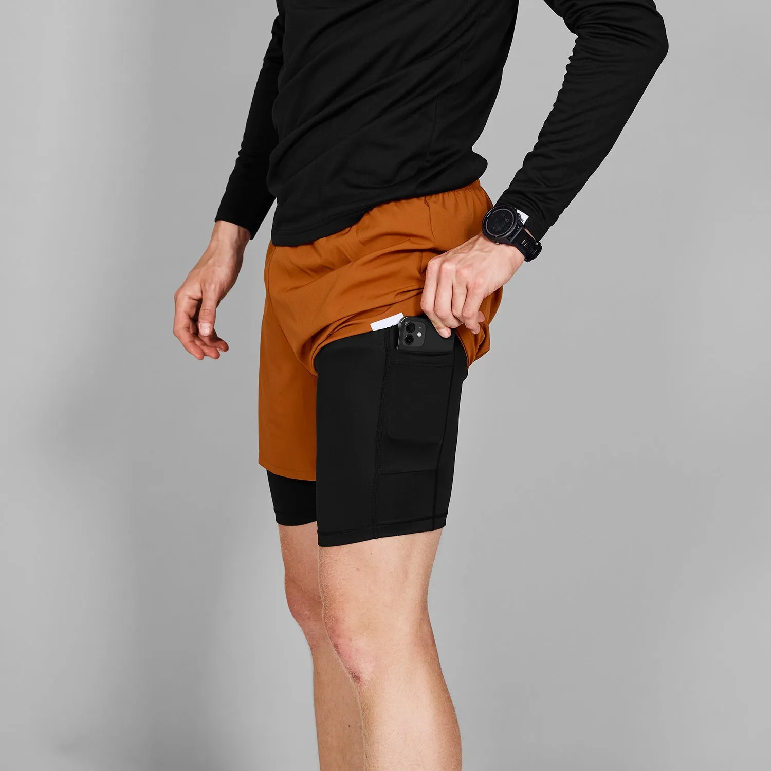 2 in 1 Pace Shorts 5''