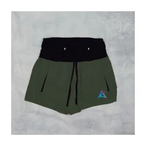 【屯門牛】AKIV 2-in-1 Trail Running Shorts Unisex | Inner Tight | Earth Green