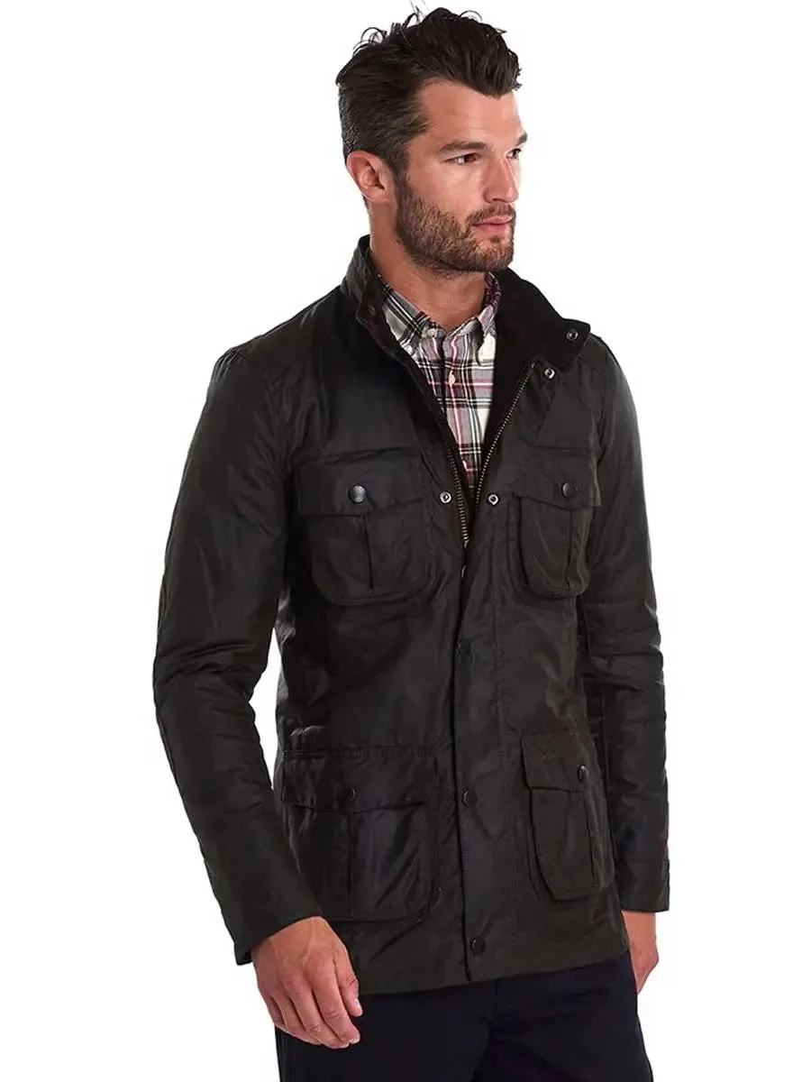 BARBOUR Corbridge Wax Jacket - Mens - Olive