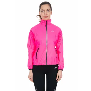 Beaming Womens Unpadded Waterproof Packaway Jacket in High Vis Pink