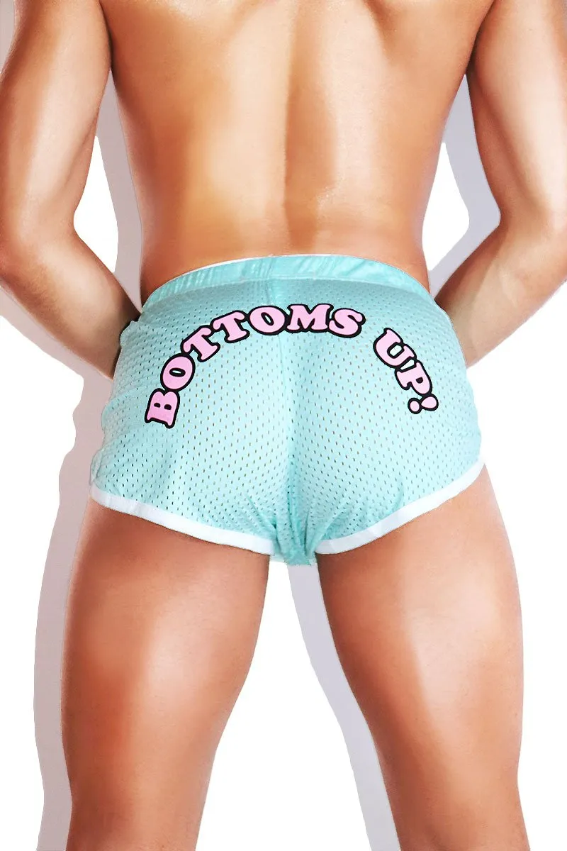 Bottom's Up Shorty Shorts-Teal