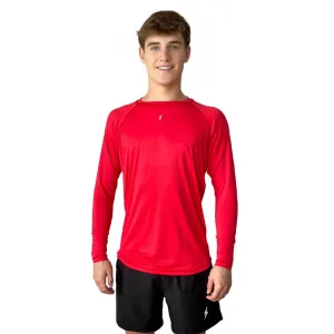 BRUCE BOLT Long Sleeve Performance T-Shirt with Reflective Bolt - RED