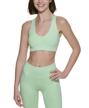 Calvin Klein Women's Ribbed Sports Bra Green Size Large