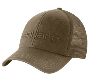 Canvas Mesh-Back Logo Graphic Cap | Light Brown