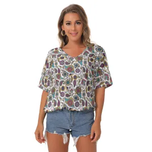 Flower madness |  V-Neck Blouse