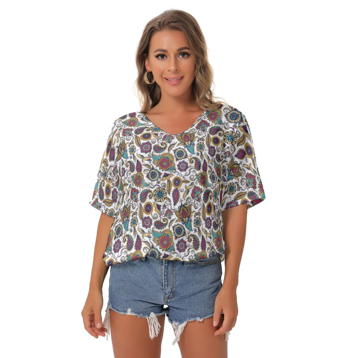 Flower madness |  V-Neck Blouse