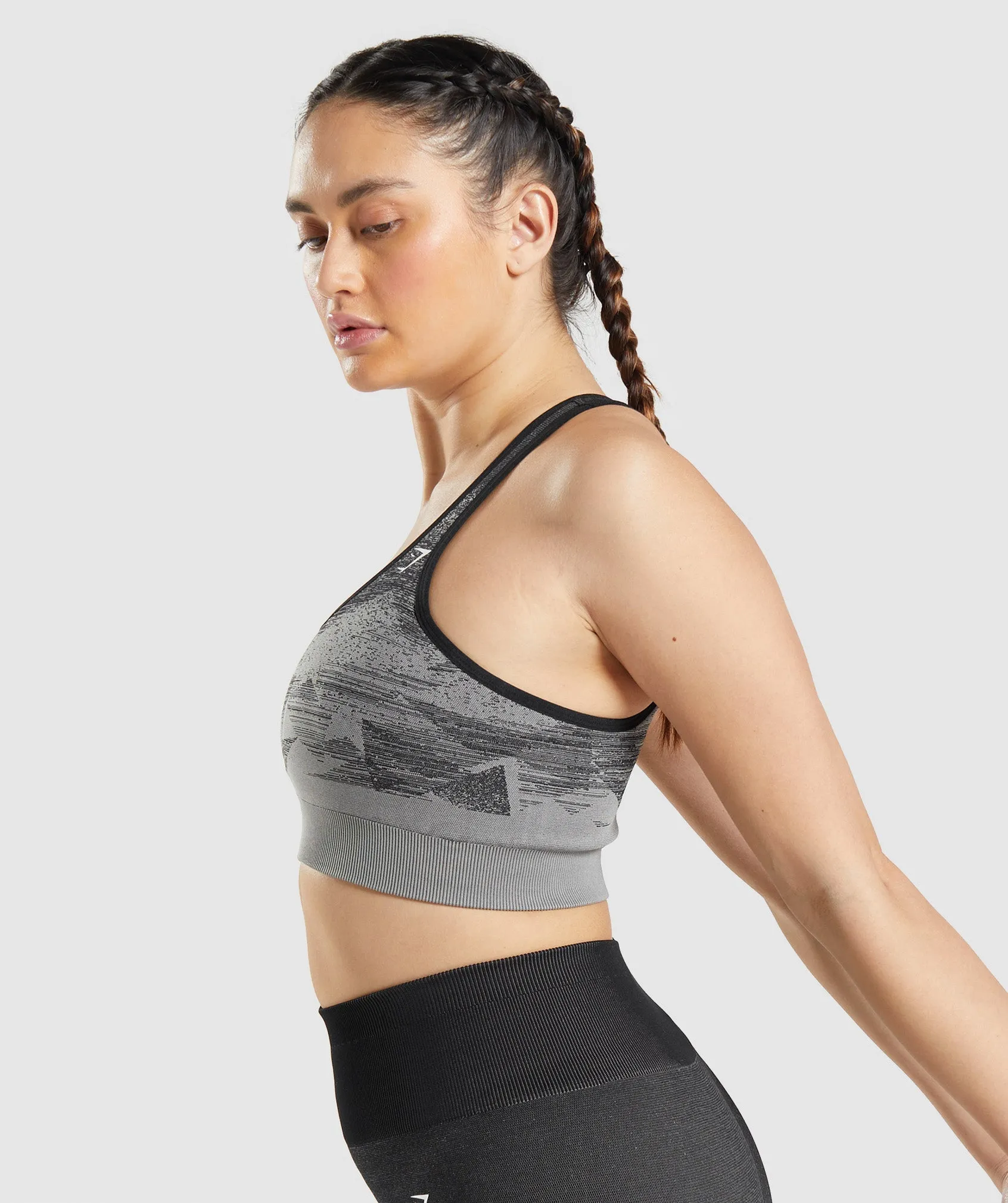 Gymshark Adapt Ombre Seamless Sports Bra - Triangle | Black