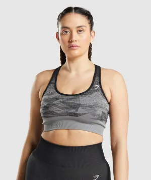 Gymshark Adapt Ombre Seamless Sports Bra - Triangle | Black