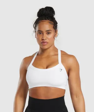 Gymshark Cotton Lifting Sports Bra - White