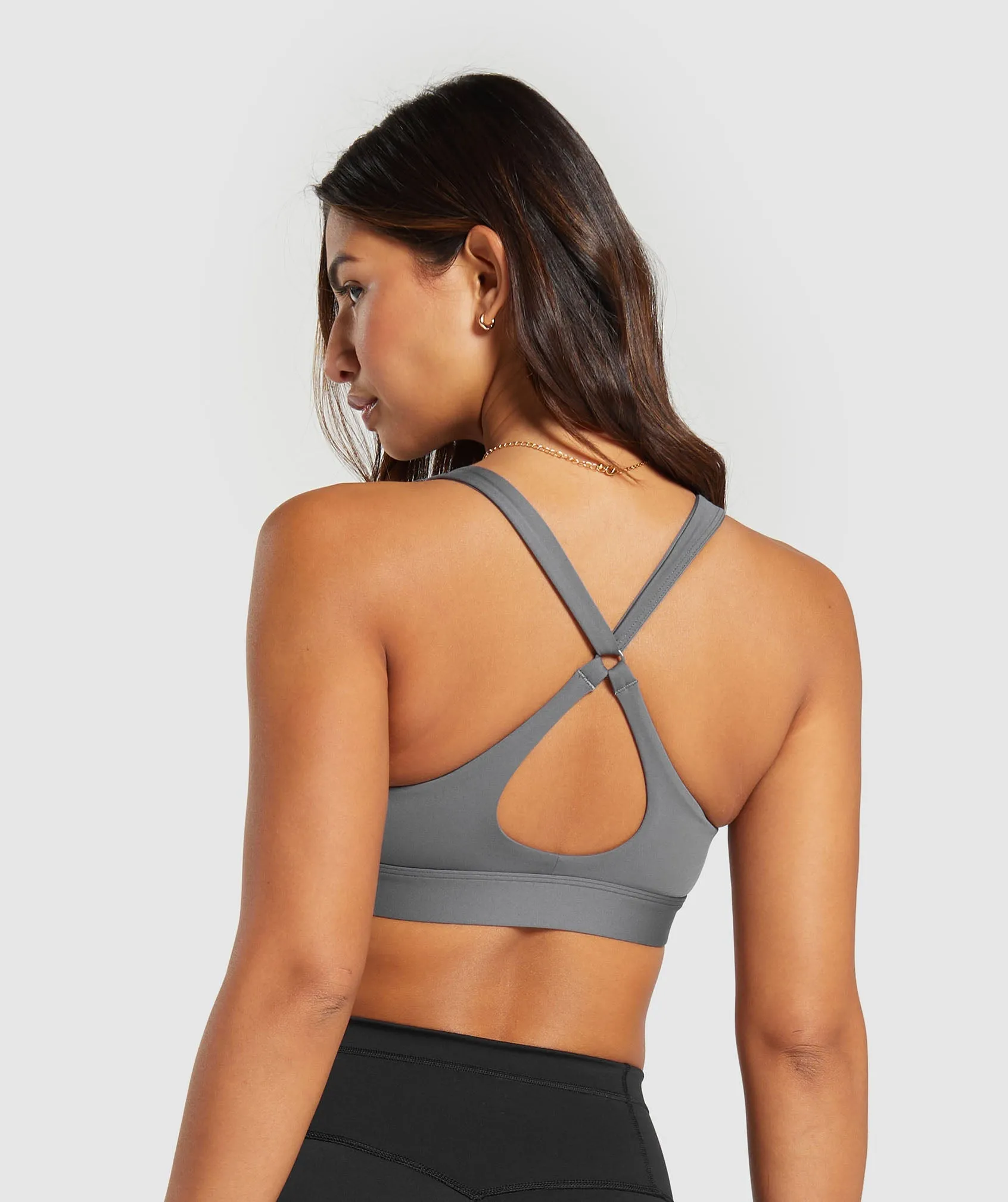 Gymshark Peek A Boo Sports Bra - Brushed Grey