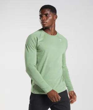 Gymshark React Long Sleeve Top - Tea Green