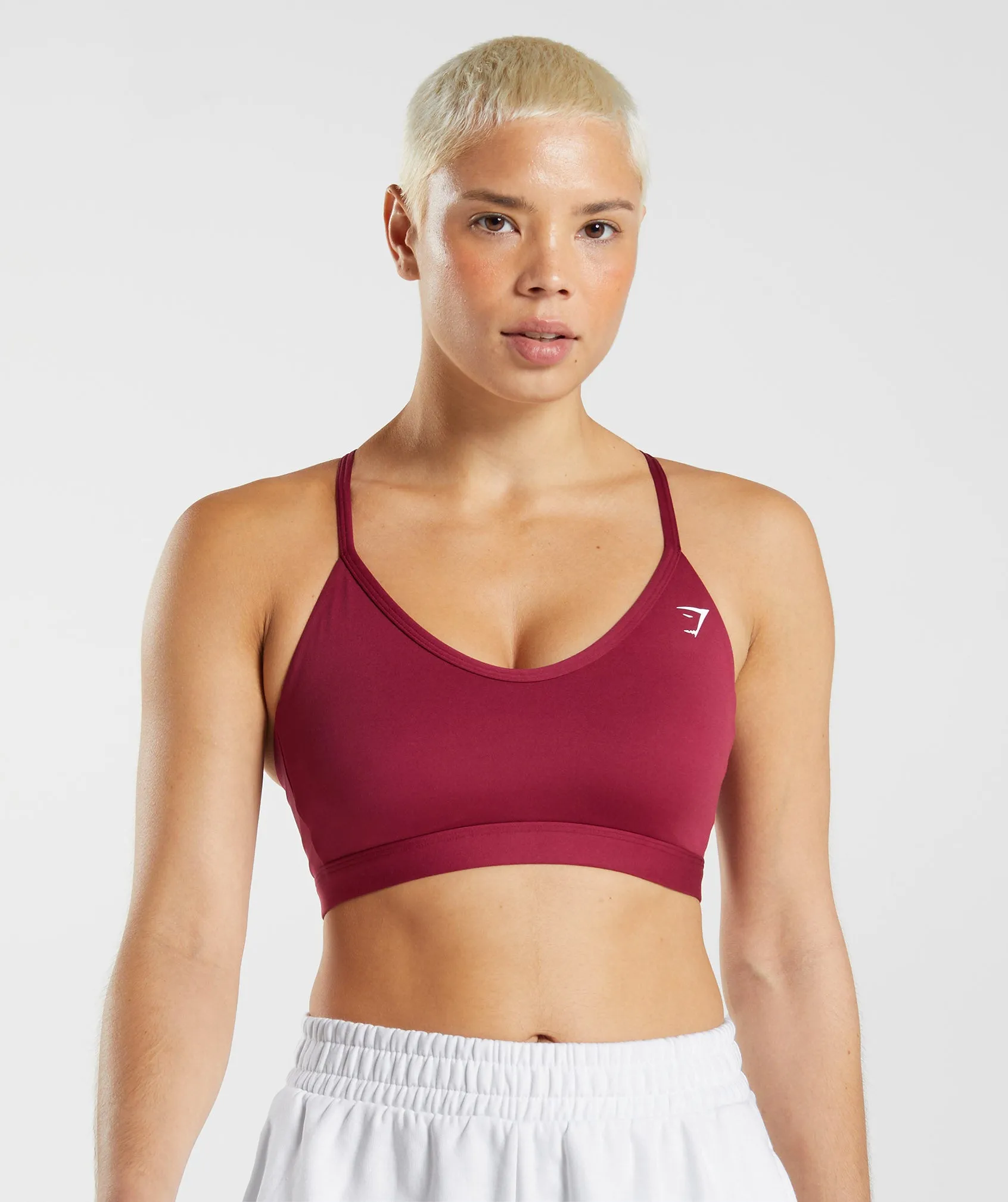 Gymshark V Neck Sports Bra - Currant Pink