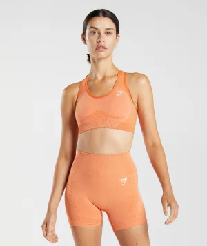 Gymshark Vital Seamless 2.0 Sports Bra - Apricot Orange Marl