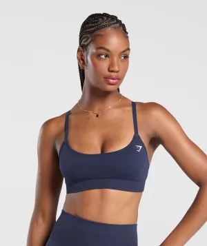 Gymshark Vital Seamless Sports Bra - Heavy Blue/ Marl