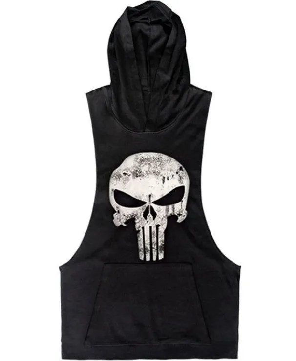 Hooded Skull Bodybuilding Tank Top