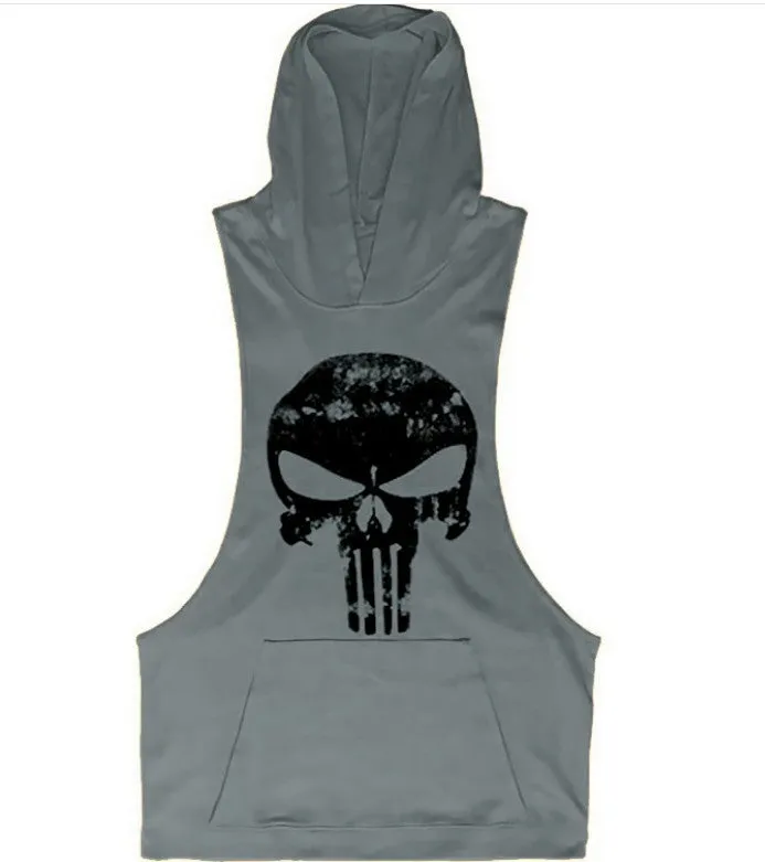 Hooded Skull Bodybuilding Tank Top