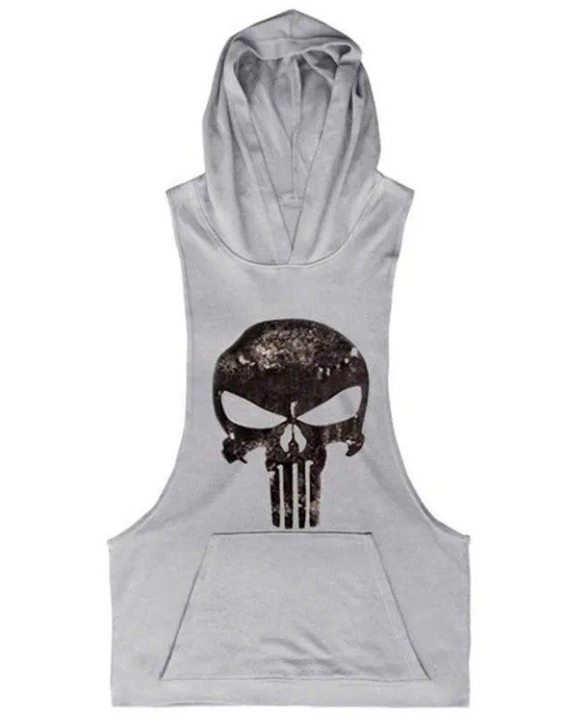 Hooded Skull Bodybuilding Tank Top