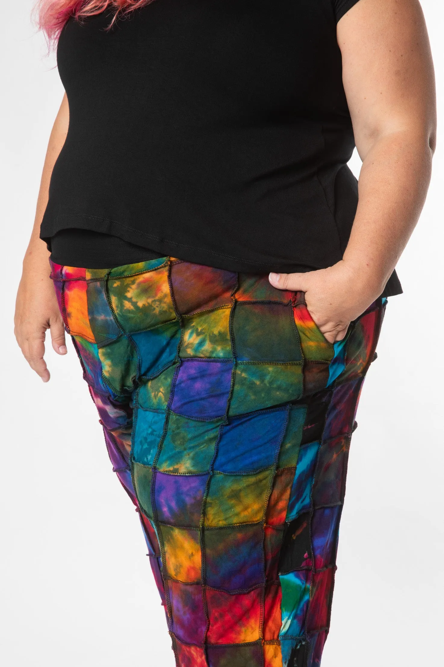 Jum Jum Patchwork Unisex Tie Dye Harem Pants