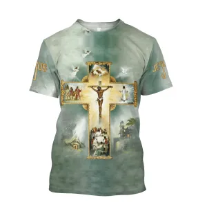 Life Of Jesus Jesus Cross Jesus Unisex Shirt - Christian 3D Shirt