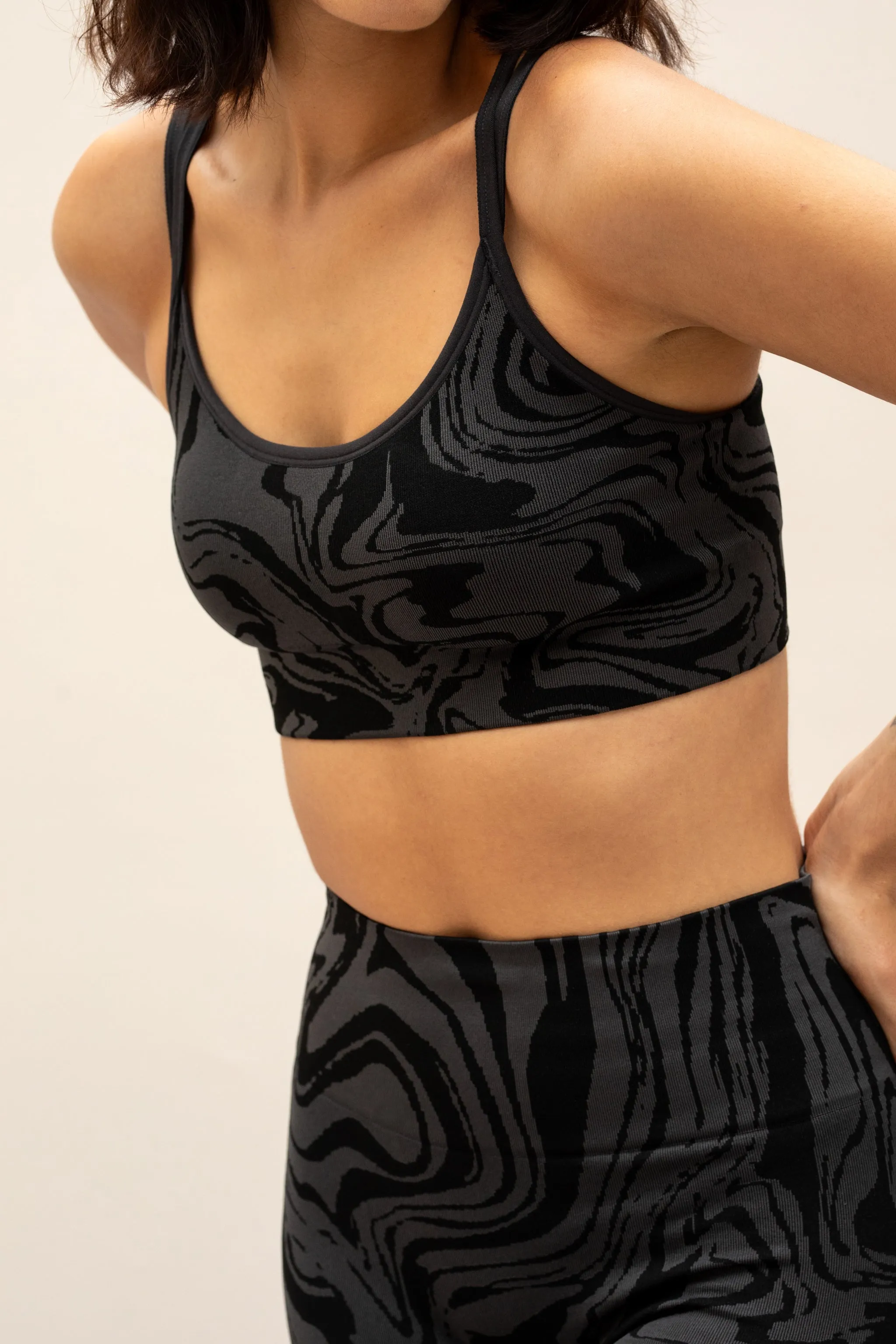 OCEAN SWIRL SPORTS BRA