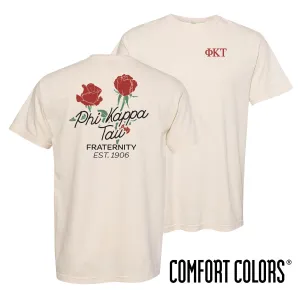 Phi Tau Comfort Colors Rosebud Ivory Short Sleeve Tee