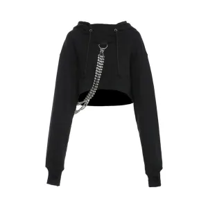 Pre Order:  Rhinestone Chain Hooded Sweatshirt