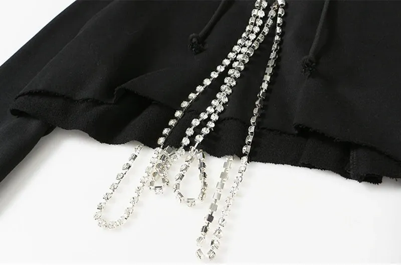 Pre Order:  Rhinestone Chain Hooded Sweatshirt