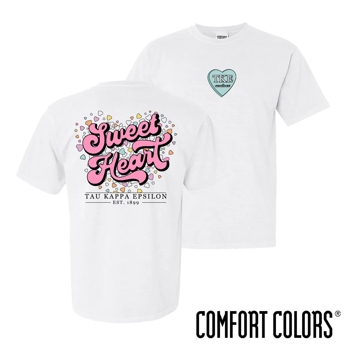 TKE Comfort Colors Sweetheart White Short Sleeve Tee