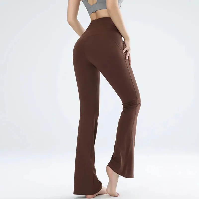 Trendy Yoga High Waist FlaredLeg Pants