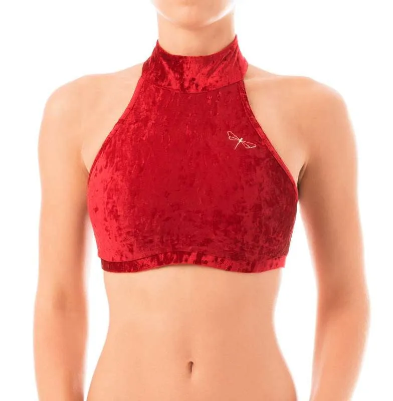 Velvet halter top Lisette