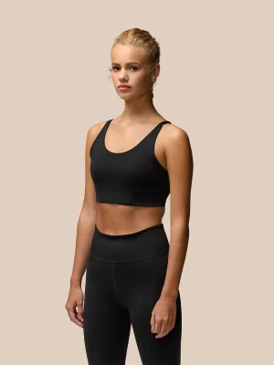 Women's Flow Training Low Impact Crop Sports Bra - Black