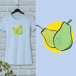 Women's Pears Slim Fit T-shirt S-2X Fruit Design